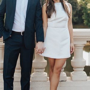 Reformation Zenni Dress (ivory/white)